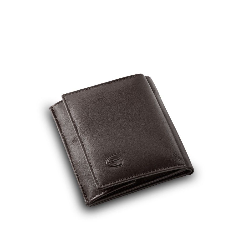 dv Small mans elegant billfold wallet  - Dark Brown