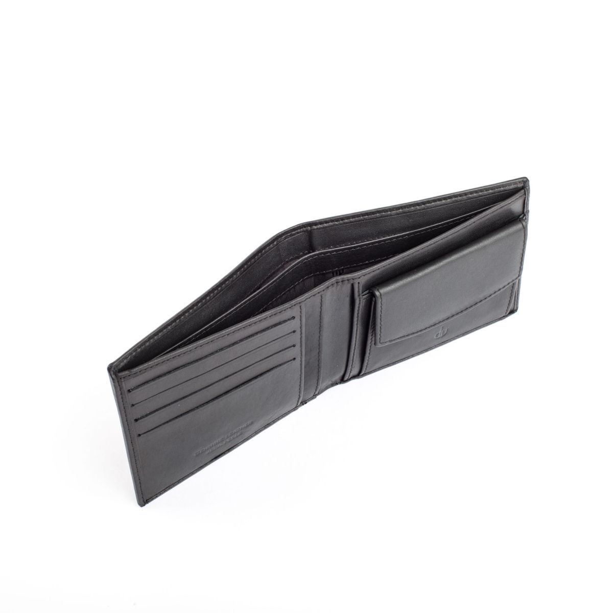 dv Slim Leather wallet with coin purse - Black