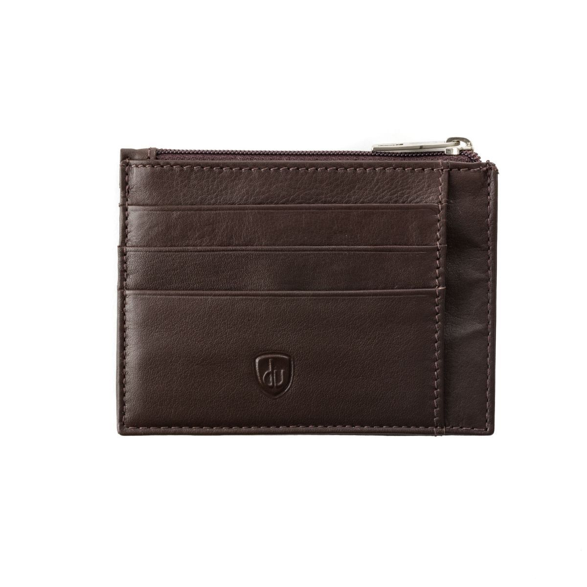 dv Slim leather credit card wallet - Dark Brown