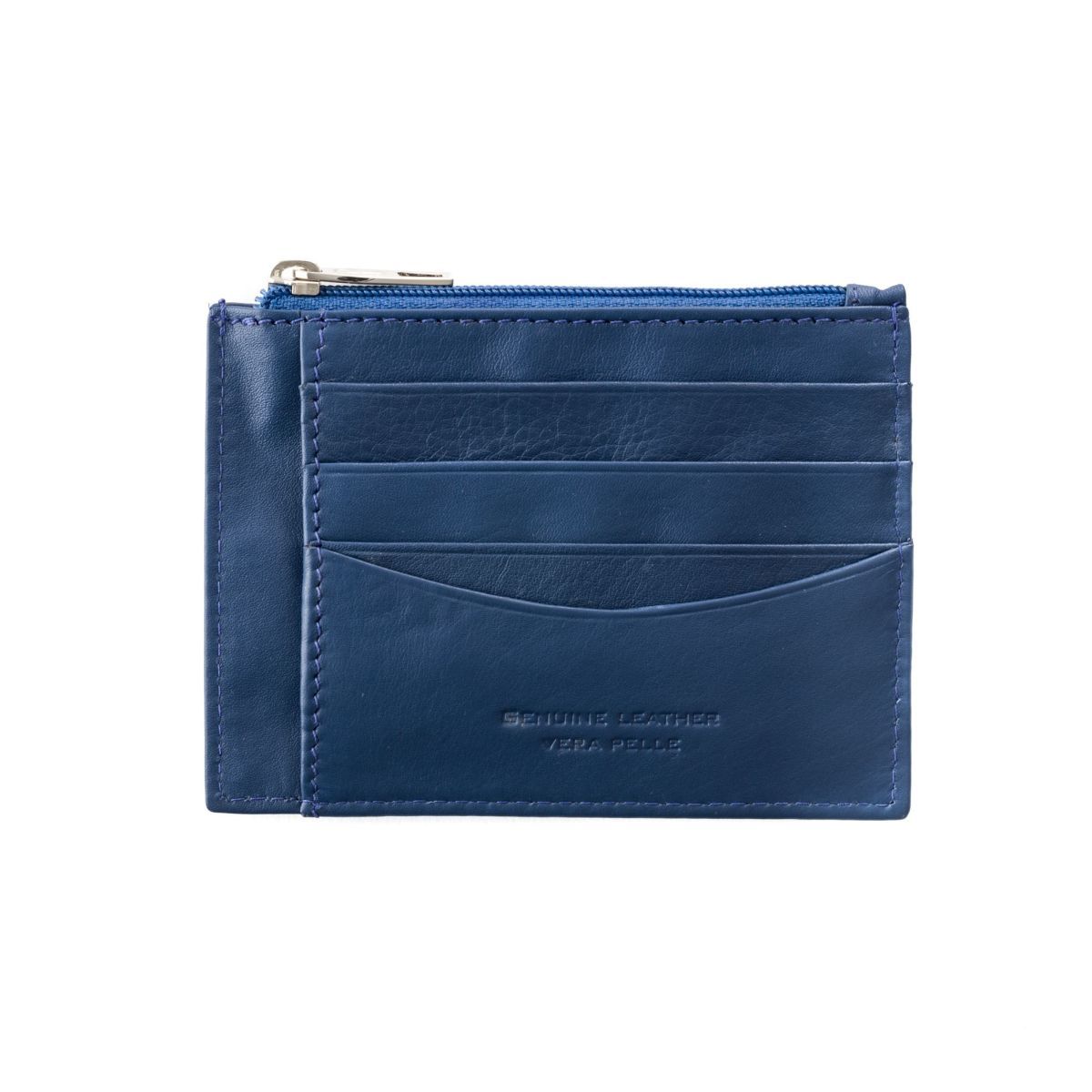 dv Slim leather credit card wallet - Blue