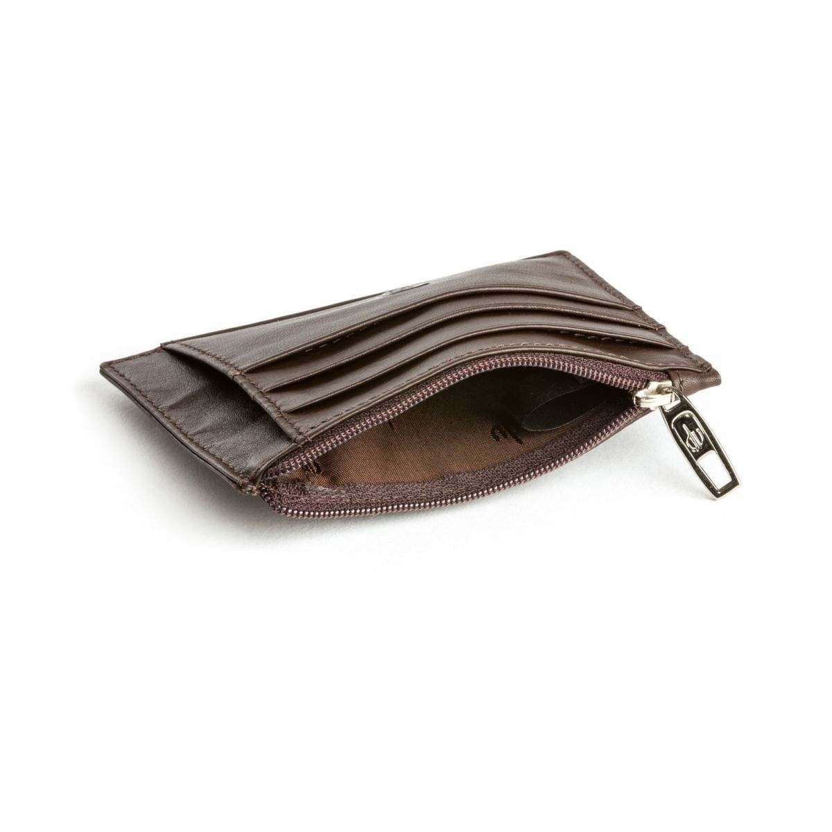 dv Slim leather credit card wallet - Dark Brown