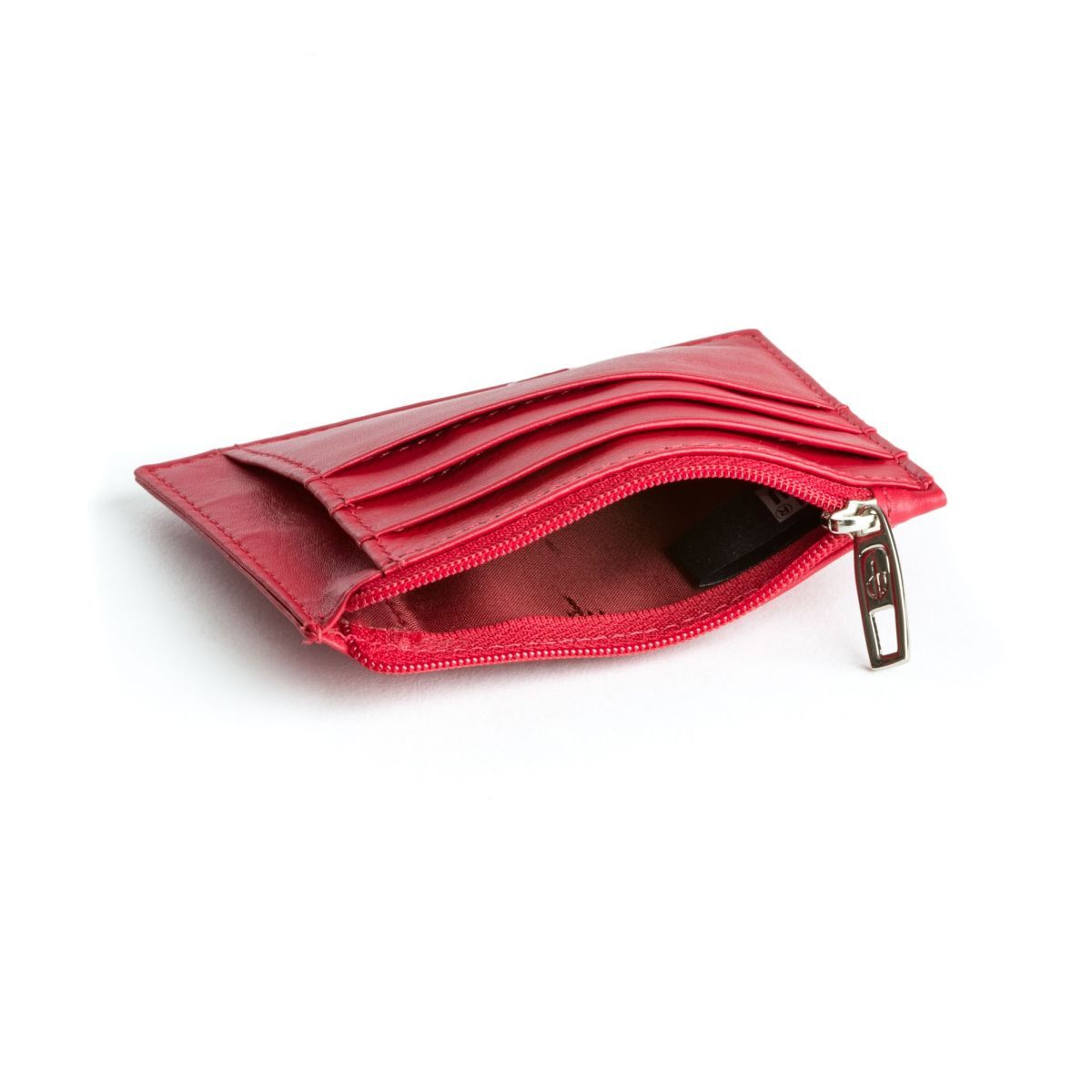 dv Slim leather credit card wallet - Red