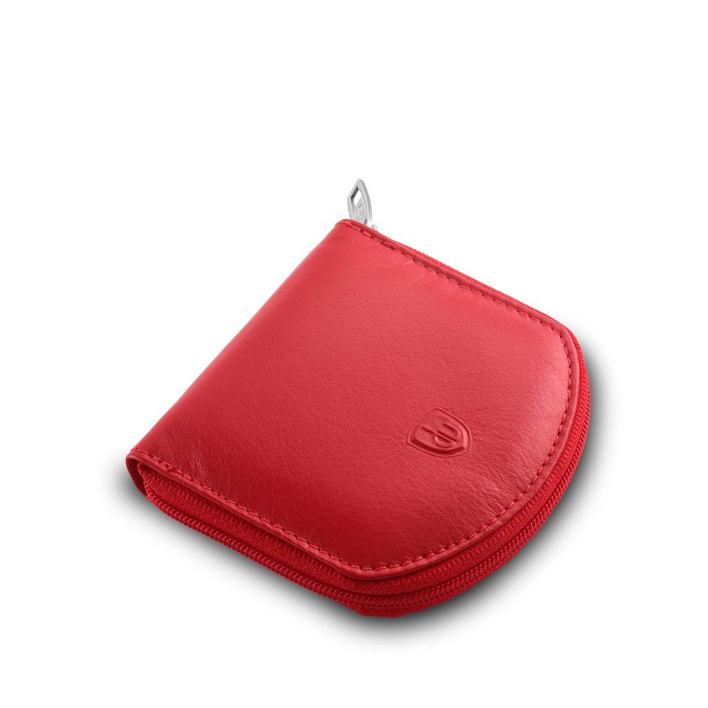 dv Leather Coin Purse - Red