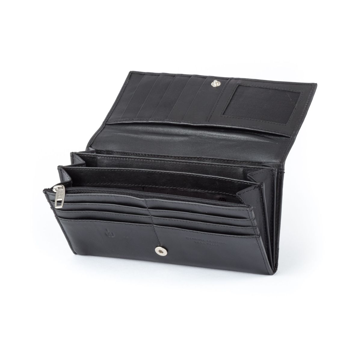 dv Ladies accordion premium leather wallet - Dark Brown
