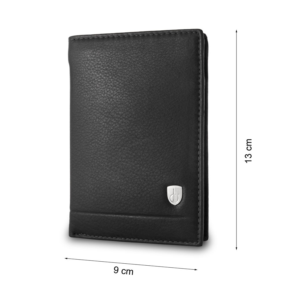 dv Mans folding leather wallet - Black