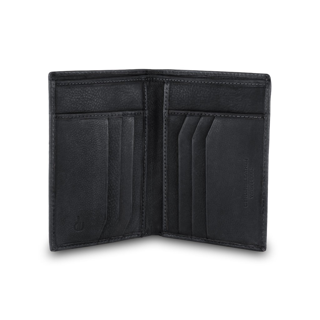 dv Mans folding leather wallet - Black