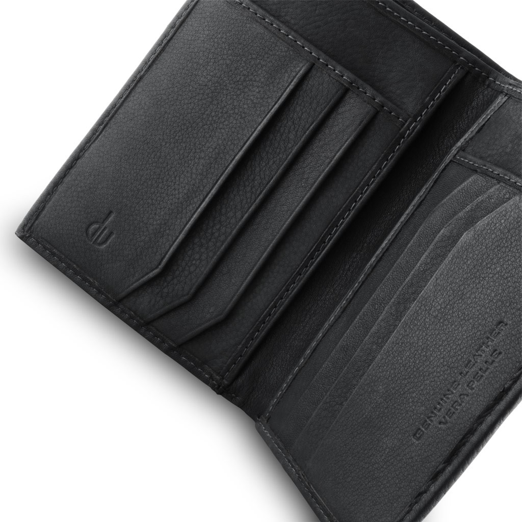 dv Mans folding leather wallet - Black