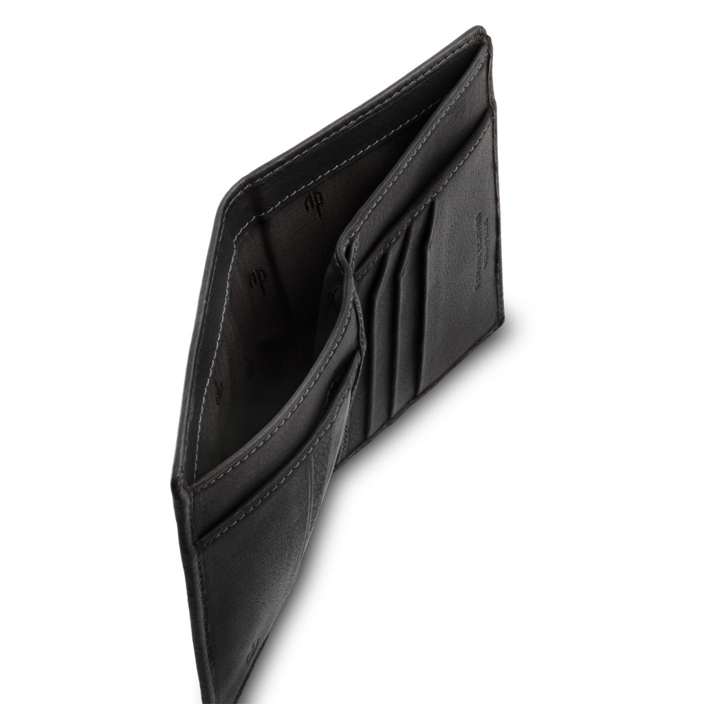 dv Mans folding leather wallet - Black