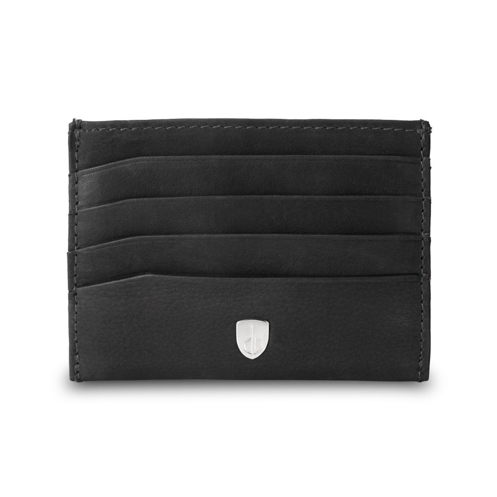 dv Minimalist leather credit card wallet - Black