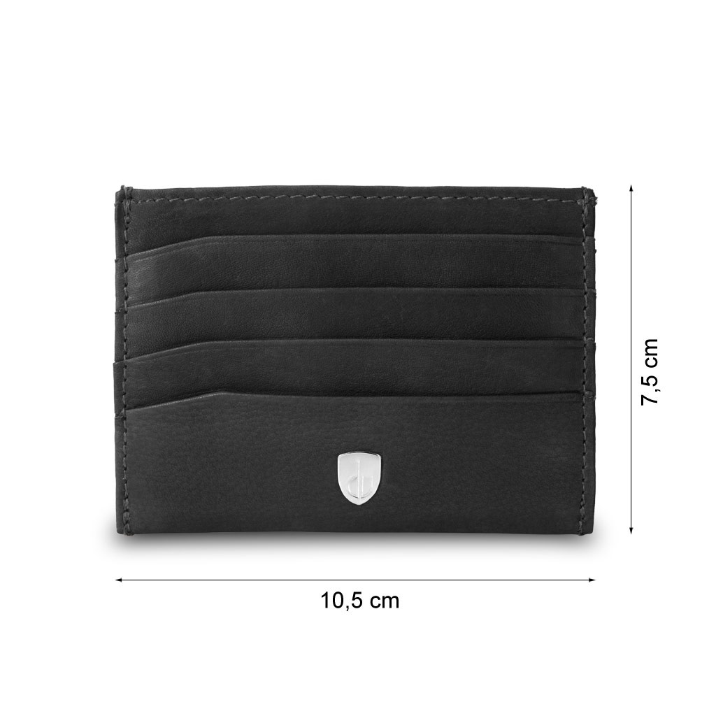 dv Minimalist leather credit card wallet - Black