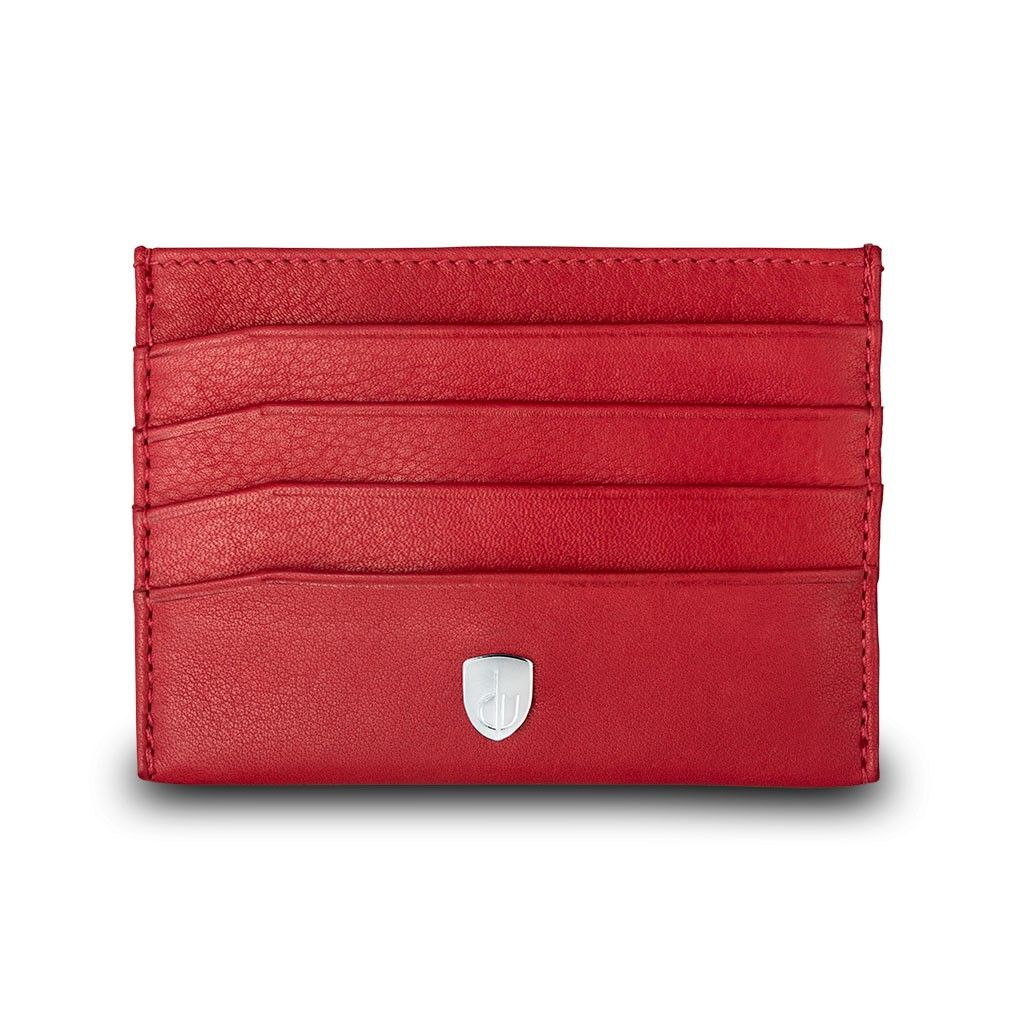 dv Minimalist leather credit card wallet - Red