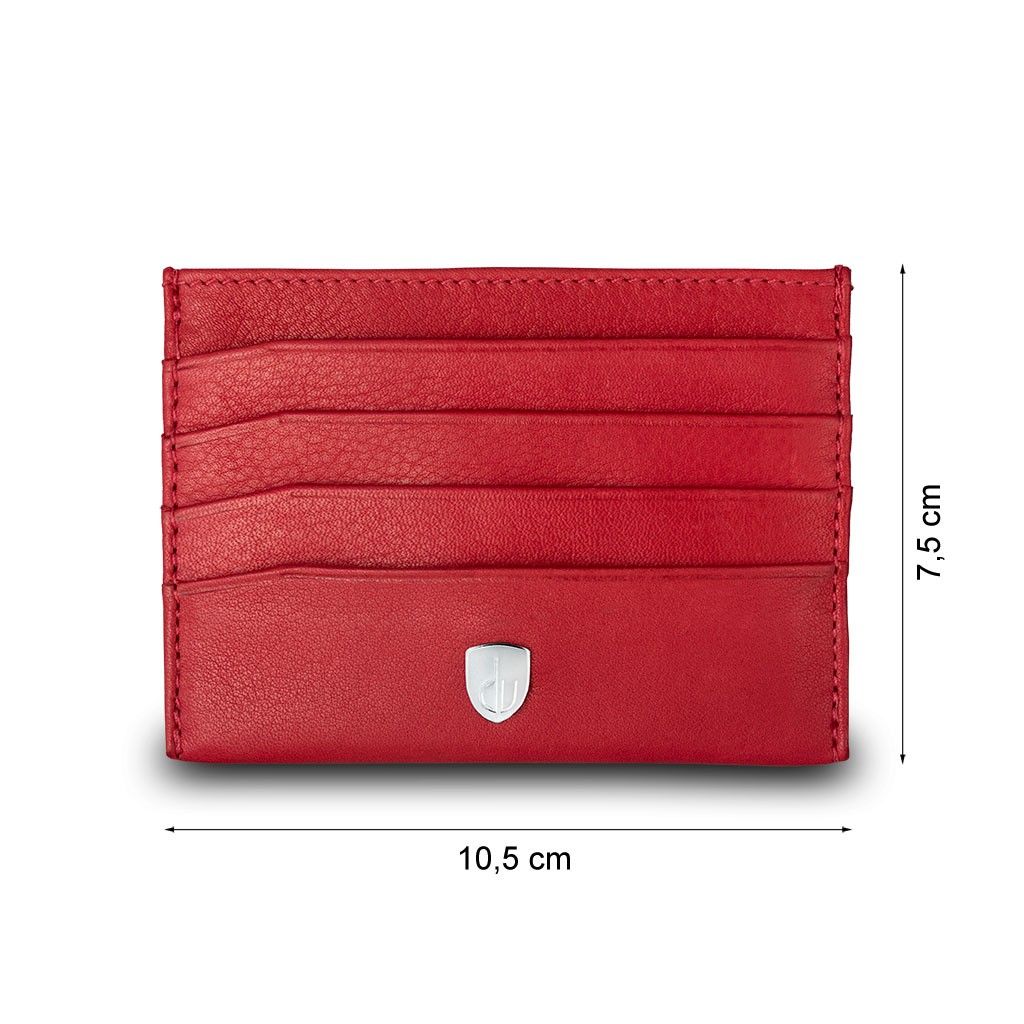 dv Minimalist leather credit card wallet - Red