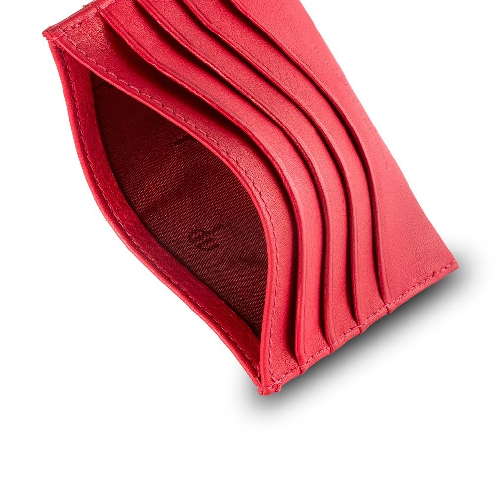 dv Minimalist leather credit card wallet - Red