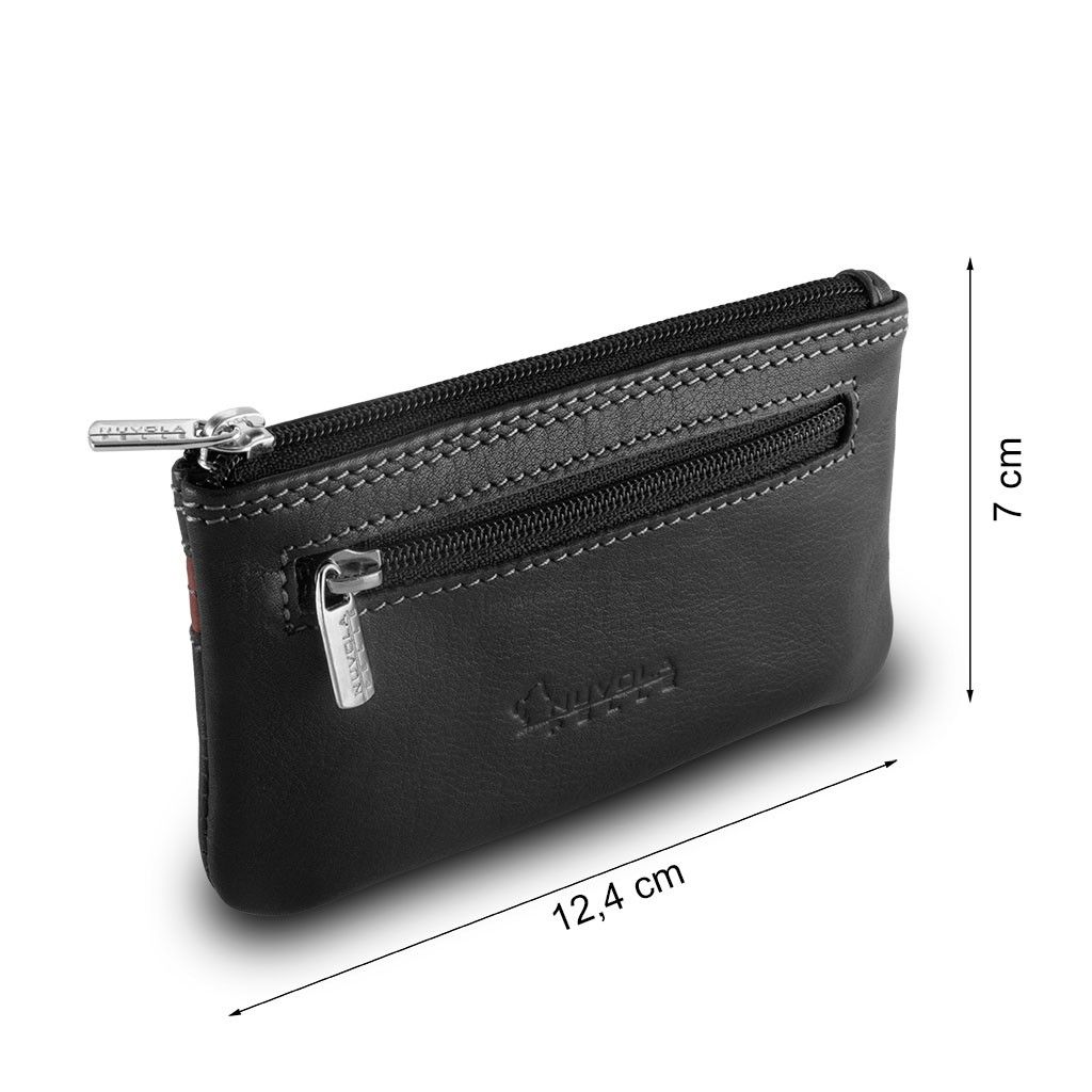 NUVOLA PELLE Leather key holder - Black