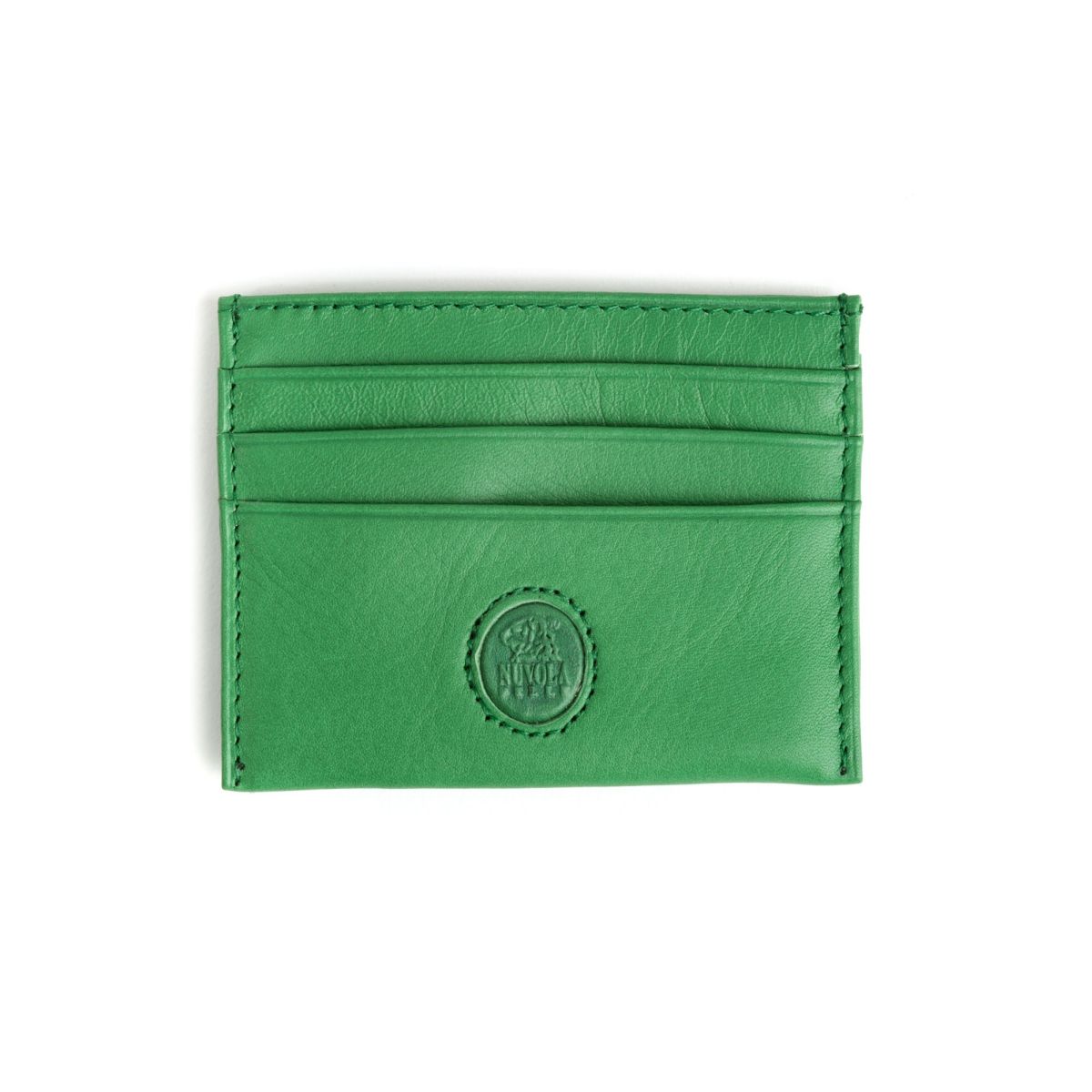 NUVOLA PELLE Minimalist leather credit card wallet - Green