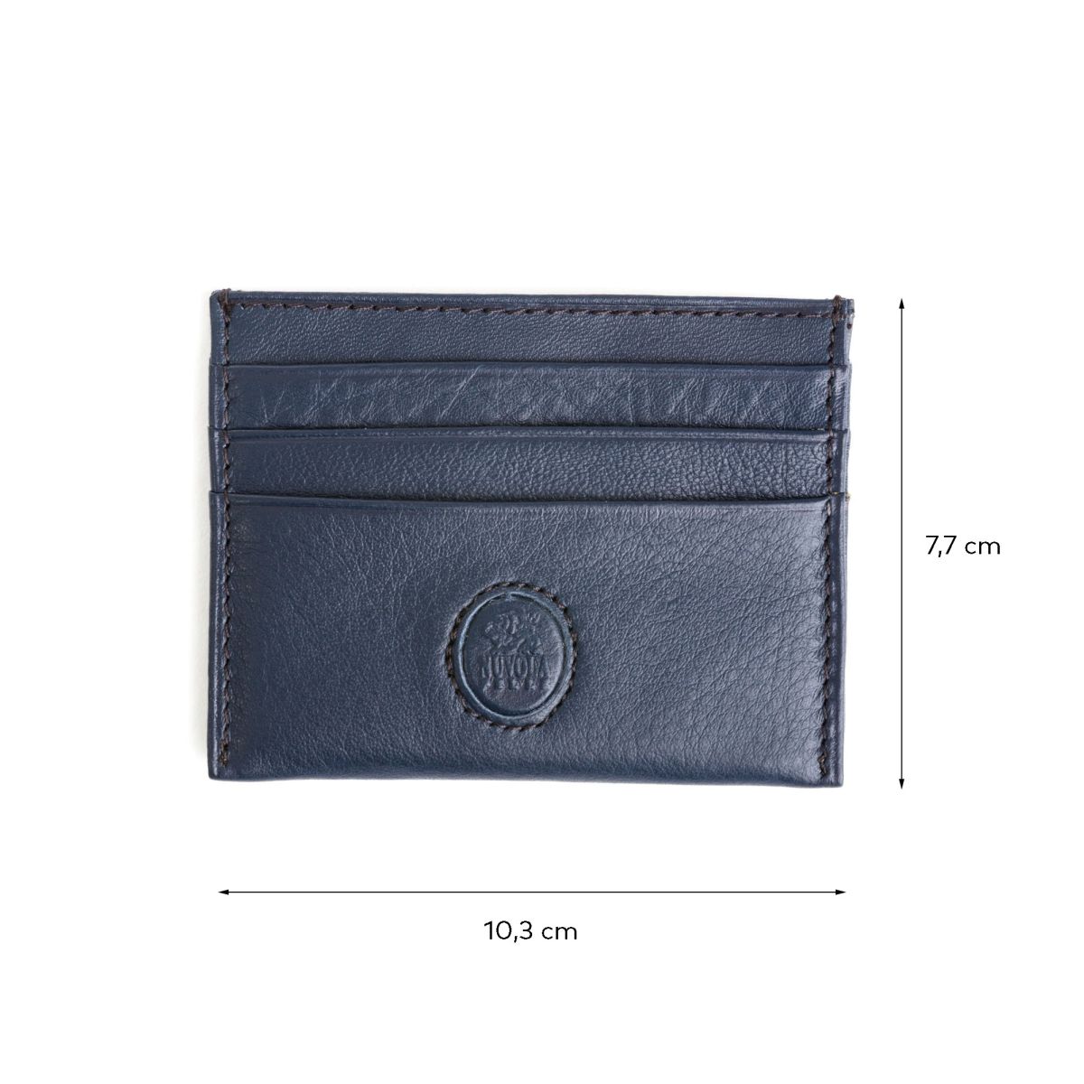 NUVOLA PELLE Minimalist leather credit card wallet - Blue