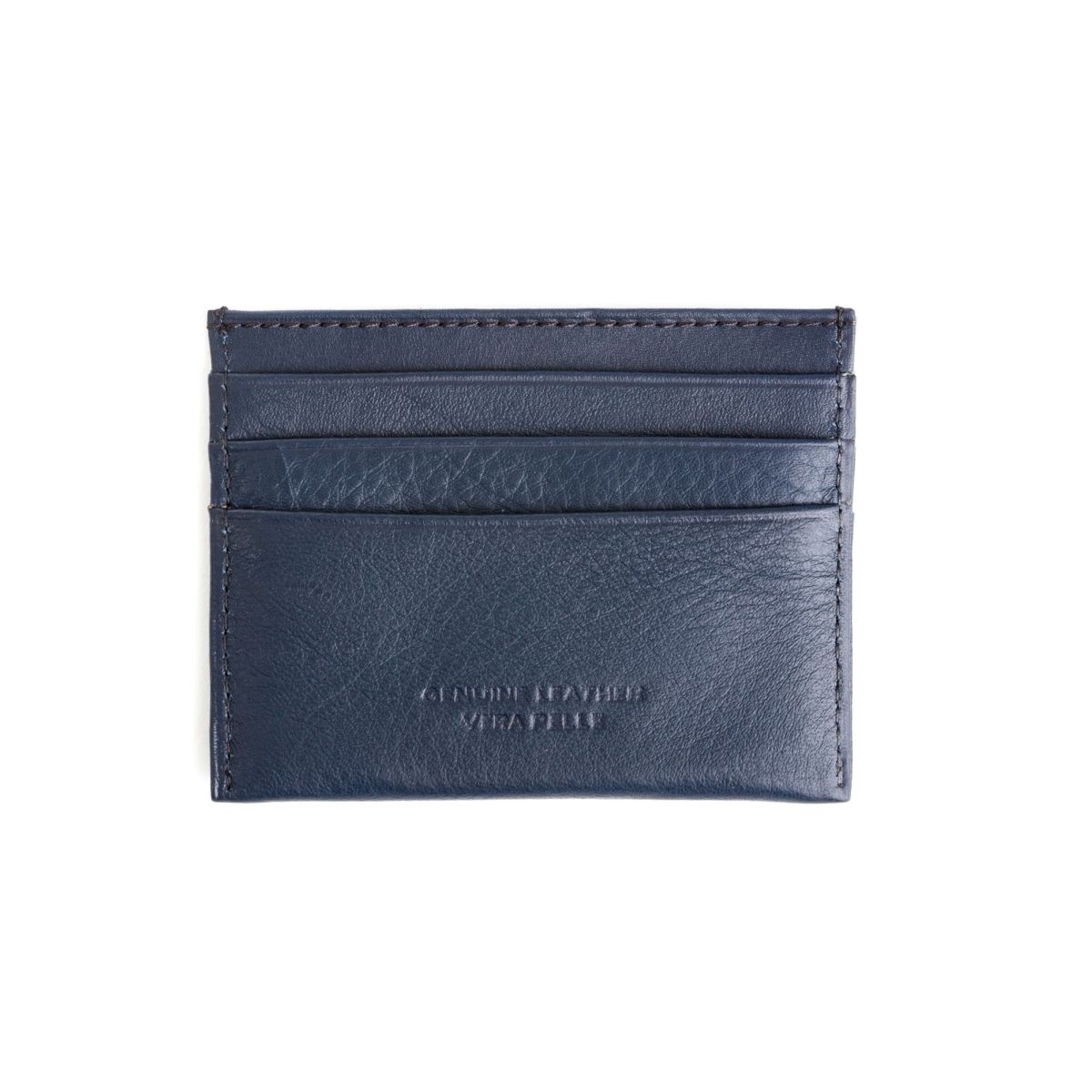 NUVOLA PELLE Minimalist leather credit card wallet - Blue
