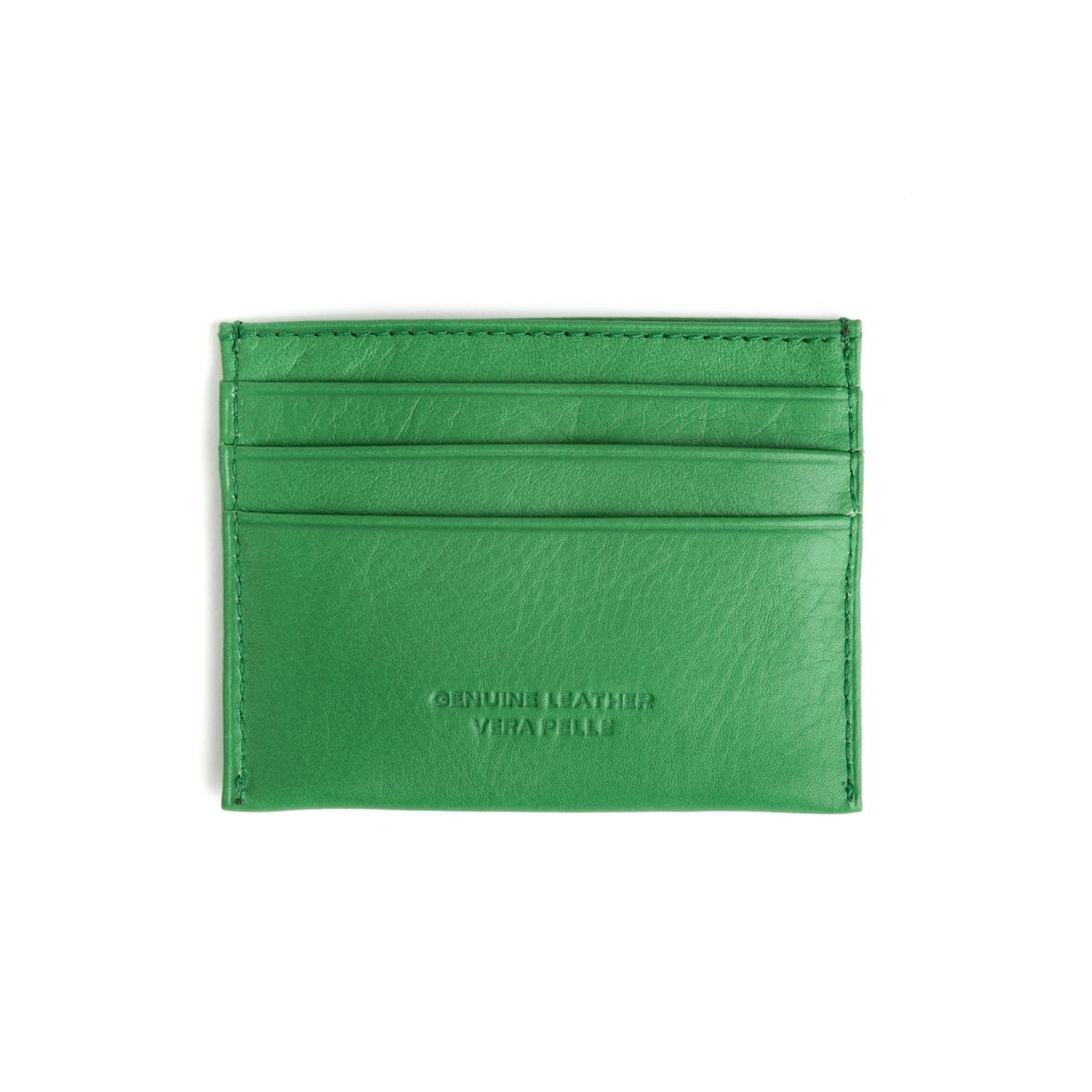 NUVOLA PELLE Minimalist leather credit card wallet - Green