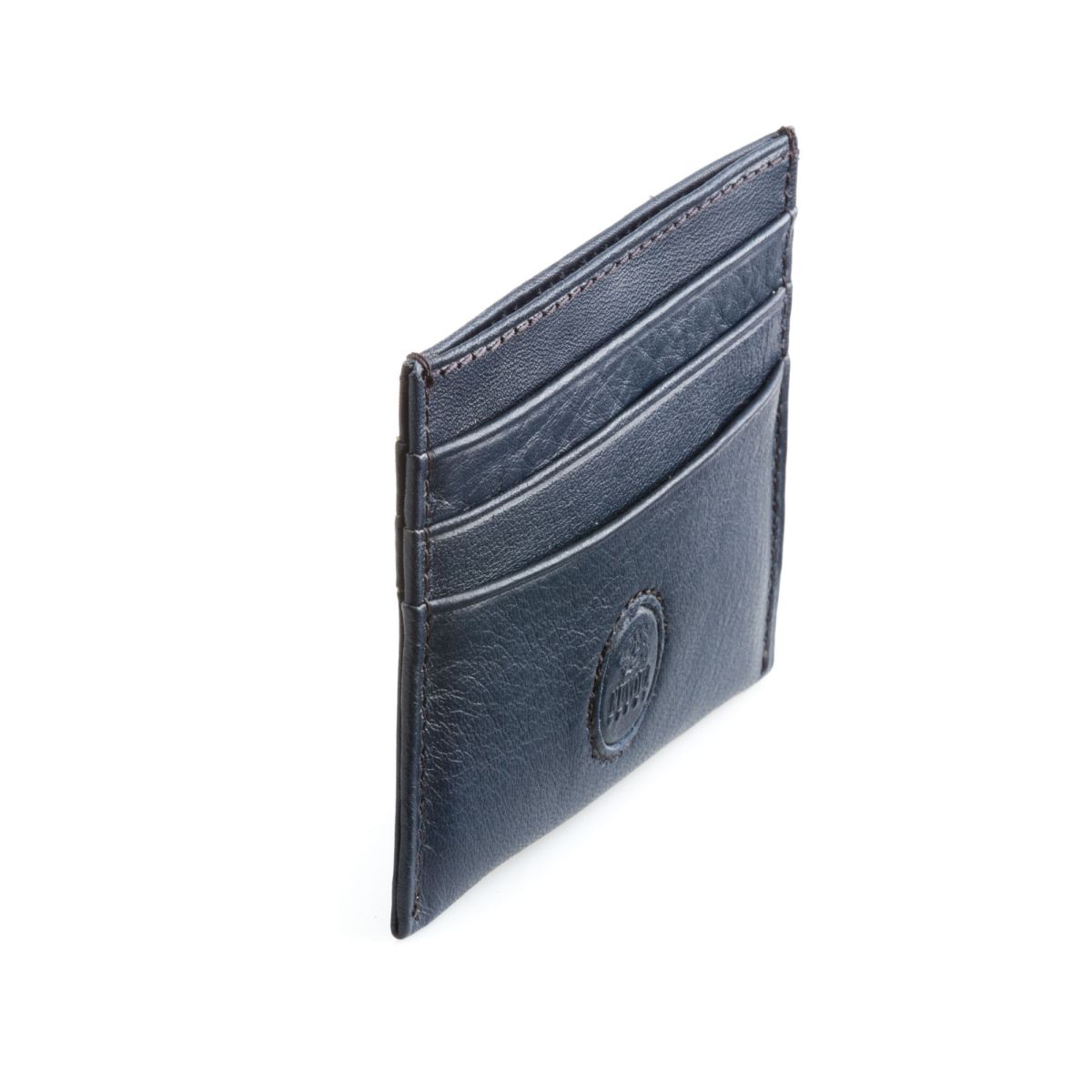 NUVOLA PELLE Minimalist leather credit card wallet - Blue