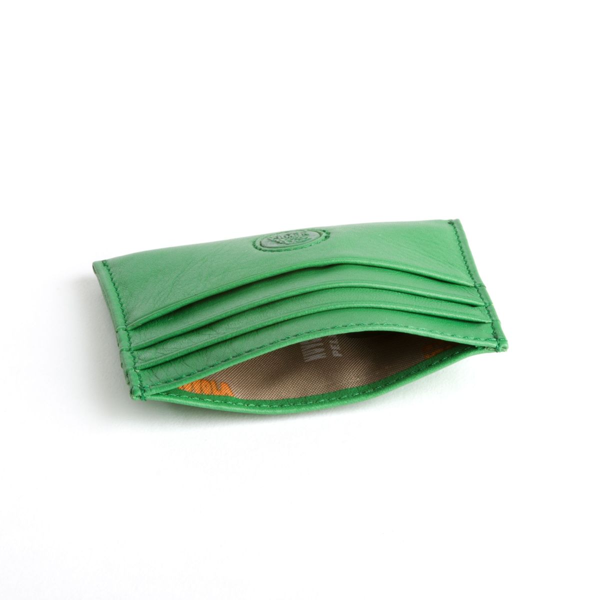 NUVOLA PELLE Minimalist leather credit card wallet - Green