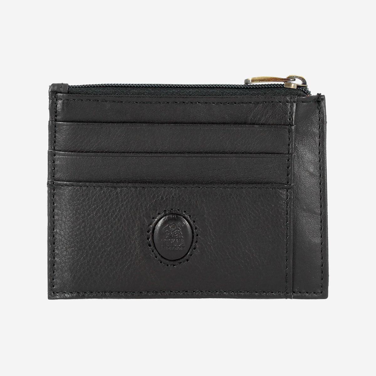 NUVOLA PELLE Slim Leather Credit Card Wallet - Black