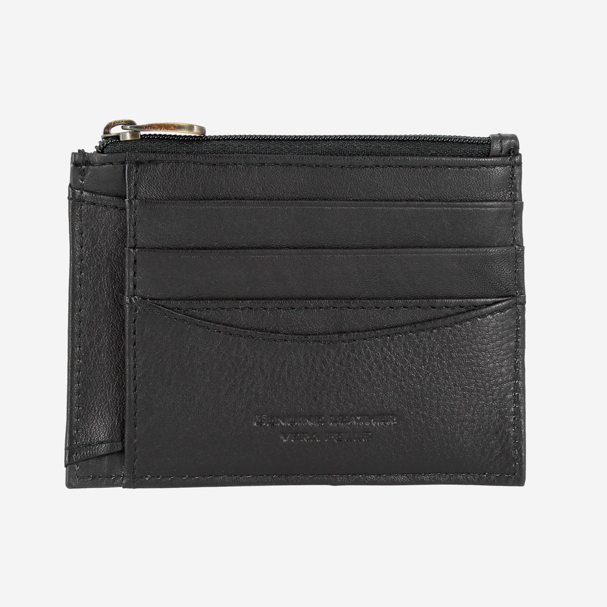 NUVOLA PELLE Slim Leather Credit Card Wallet - Black