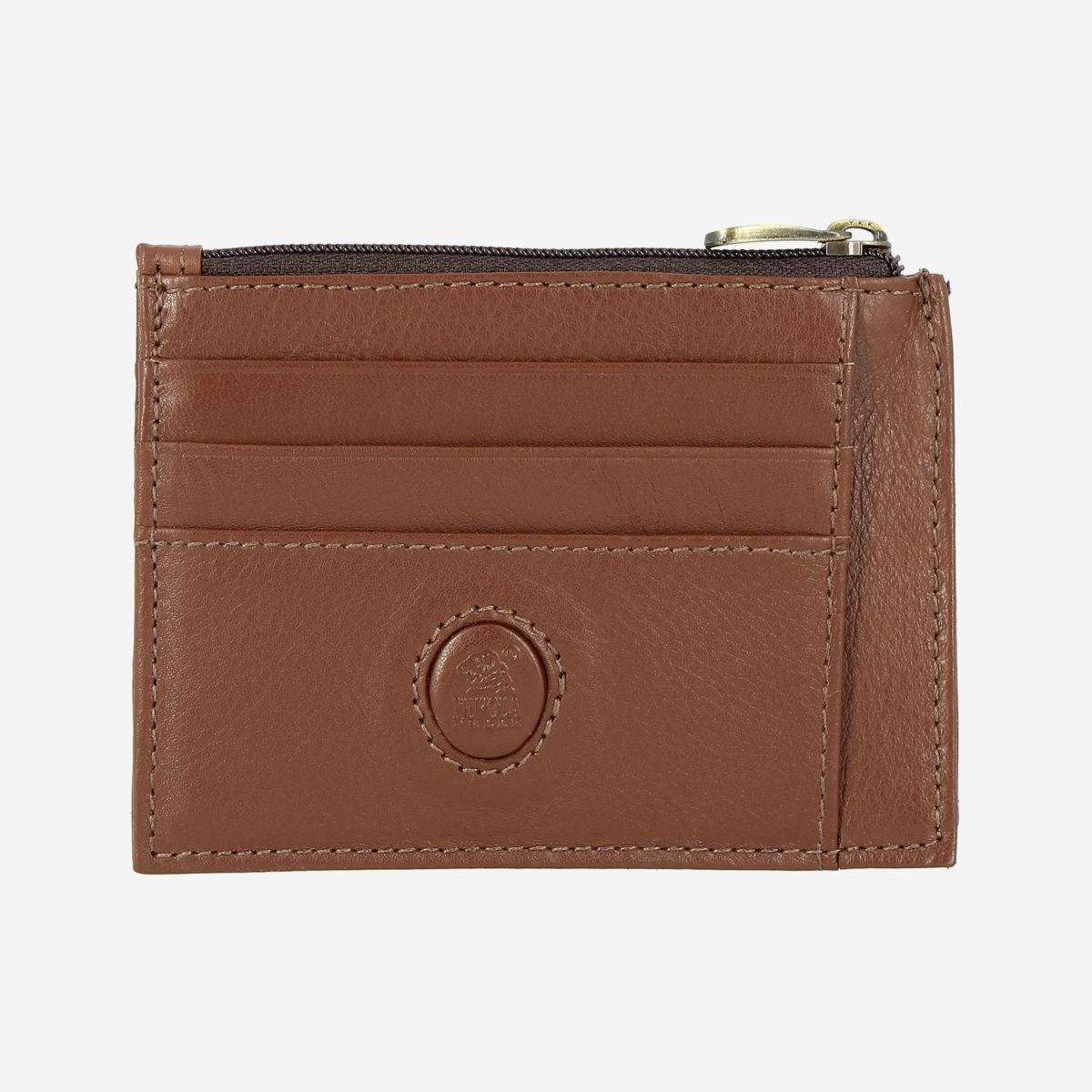 NUVOLA PELLE Slim Leather Credit Card Wallet - Dark Brown