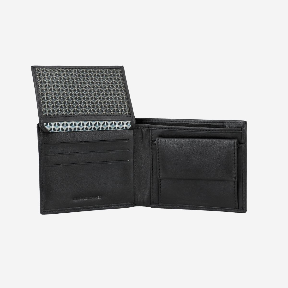 NUVOLA PELLE Small Wallet For Men With Coin Purse - Black