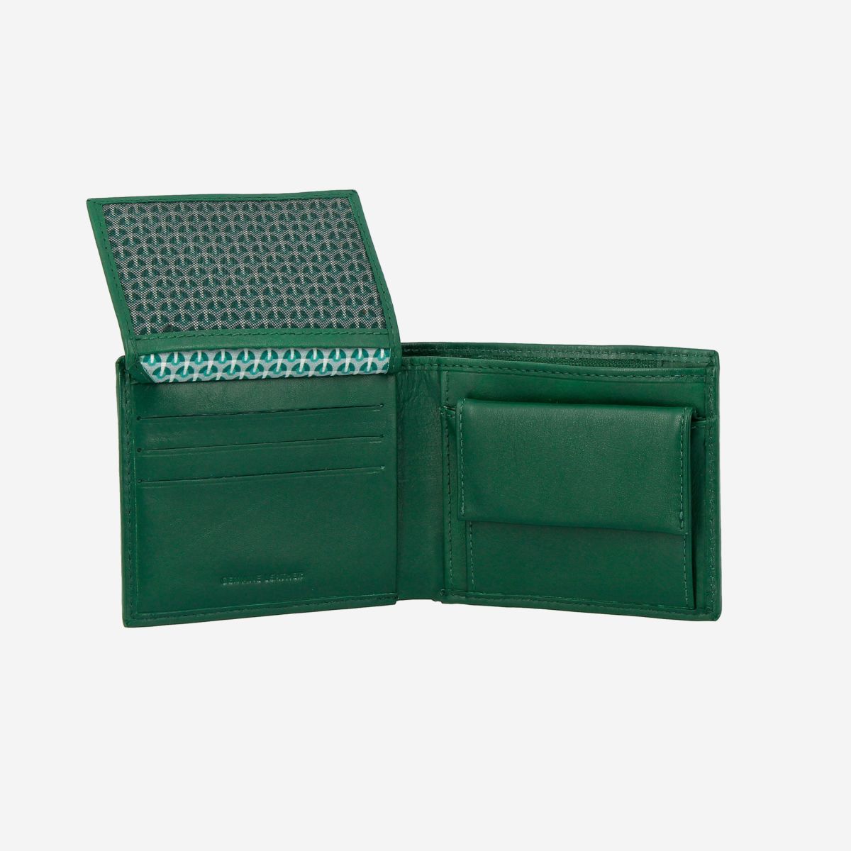 NUVOLA PELLE Small Wallet For Men With Coin Purse - Green