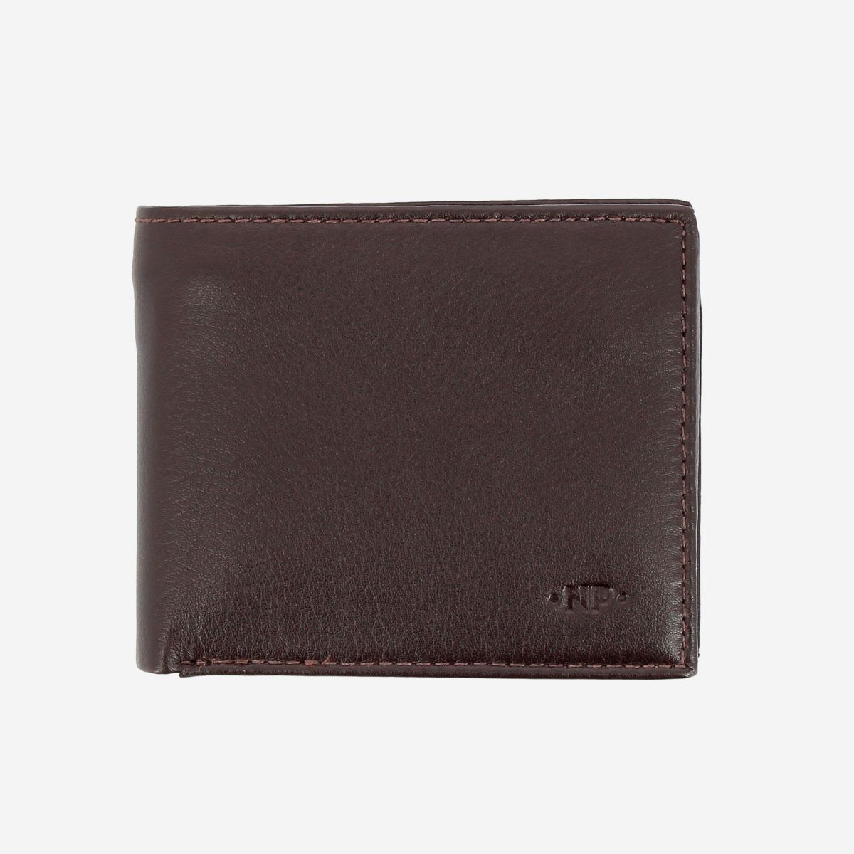 NUVOLA PELLE Small Wallet For Men With Coin Purse - Dark Brown