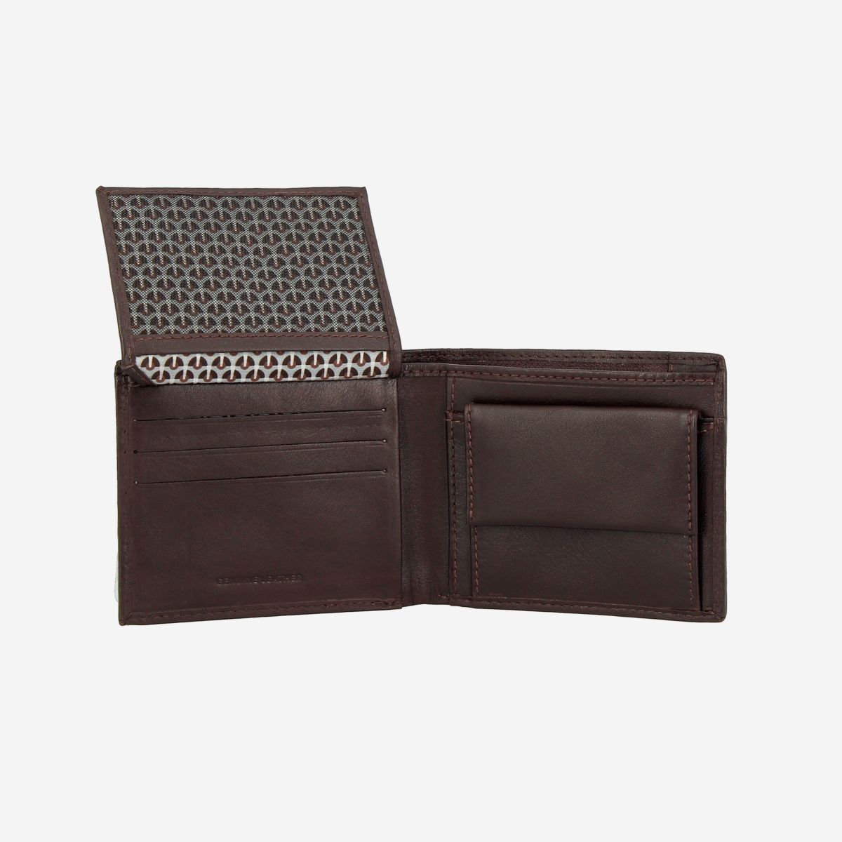 NUVOLA PELLE Small Wallet For Men With Coin Purse - Dark Brown