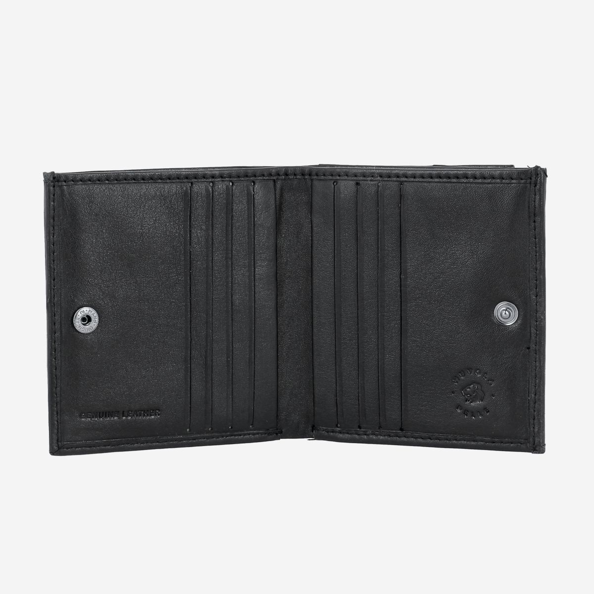 Small Unique Leather Wallet  - Black