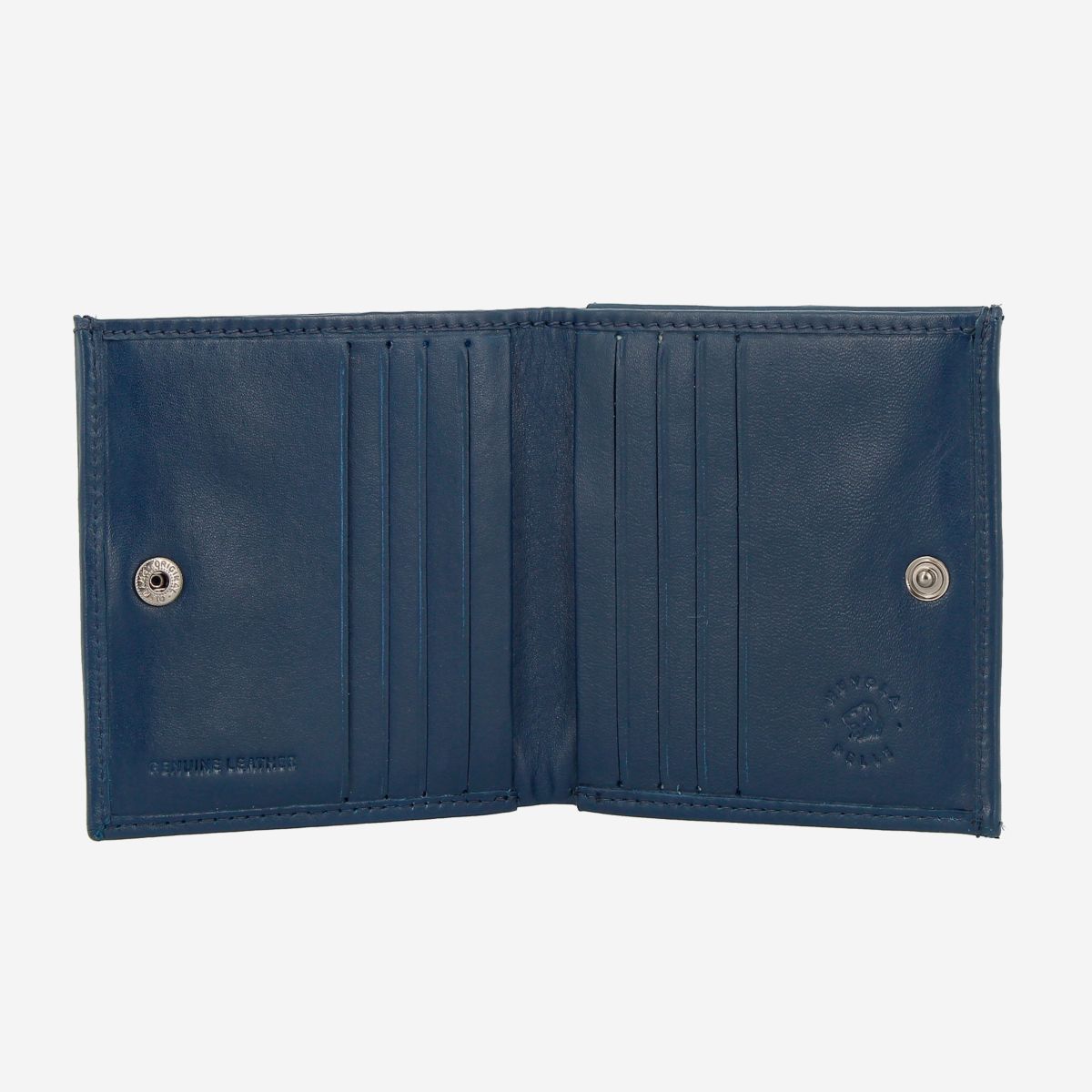 NUVOLA PELLE Small Unique Leather Wallet  - Blue