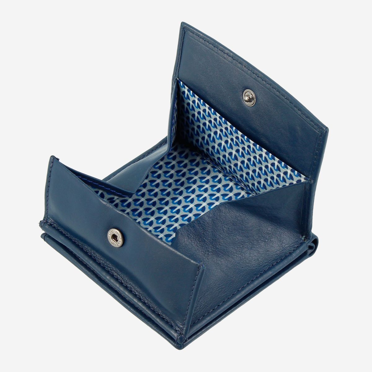 NUVOLA PELLE Small Unique Leather Wallet  - Blue
