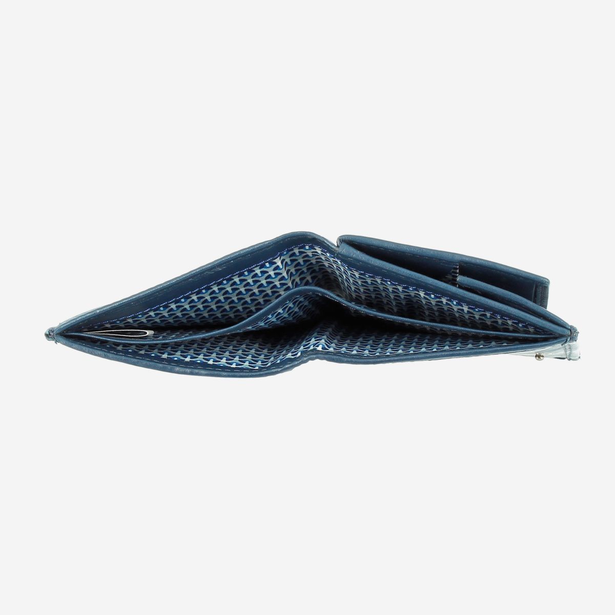 NUVOLA PELLE Small Unique Leather Wallet  - Blue