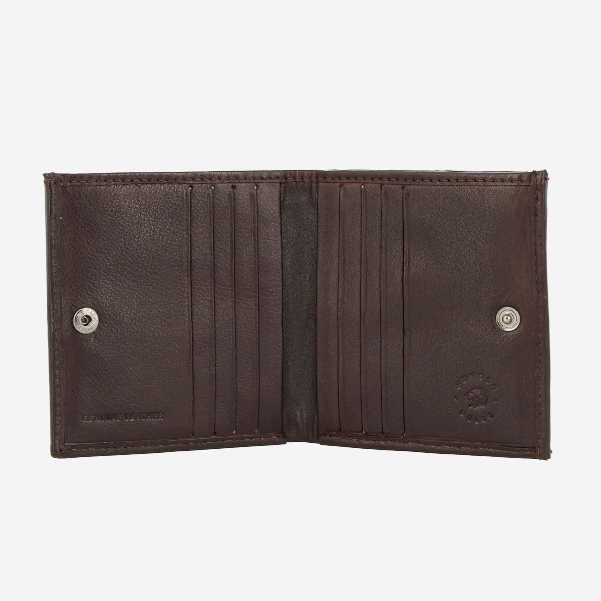 Small Unique Leather Wallet  - Dark Brown