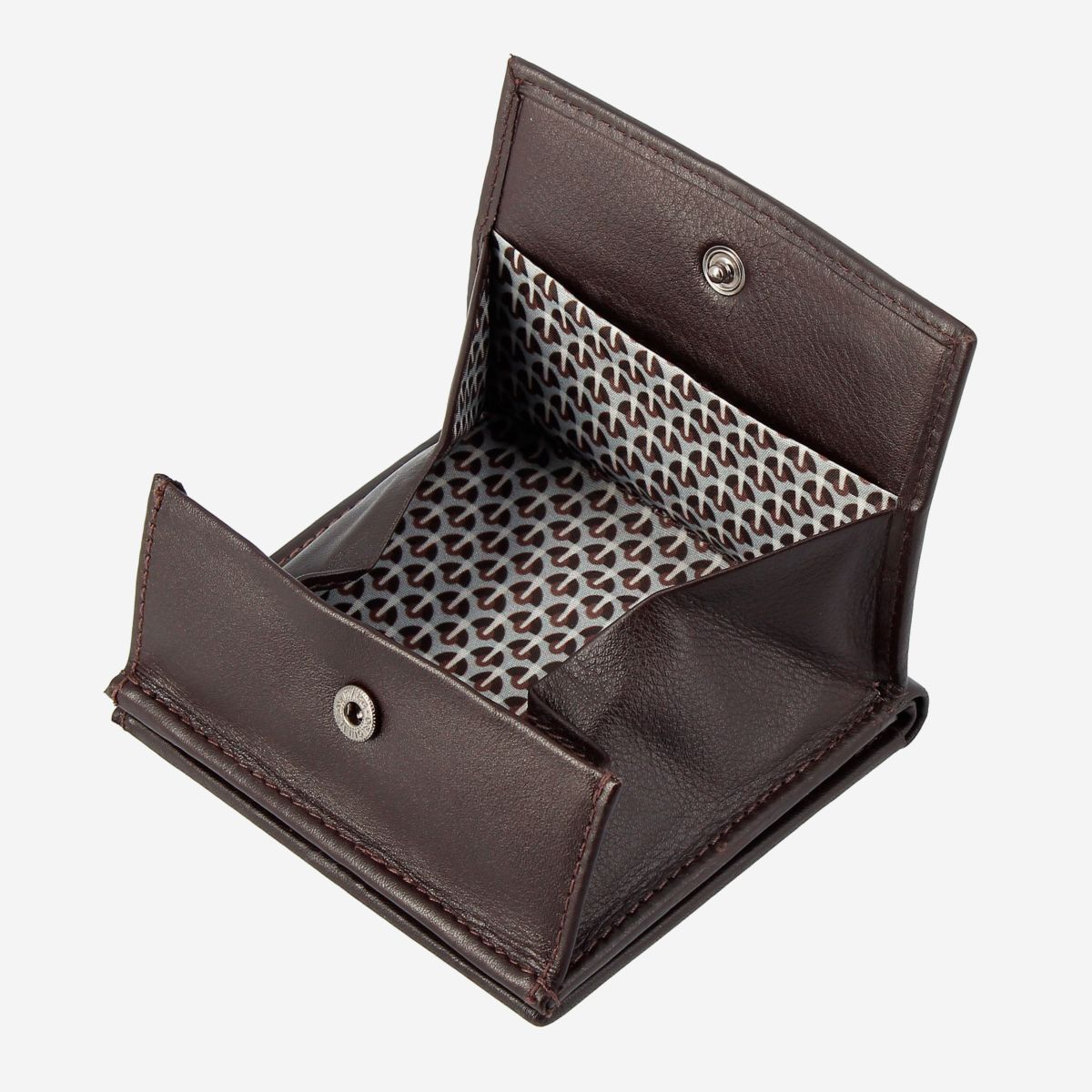 NUVOLA PELLE Small Unique Leather Wallet  - Dark Brown