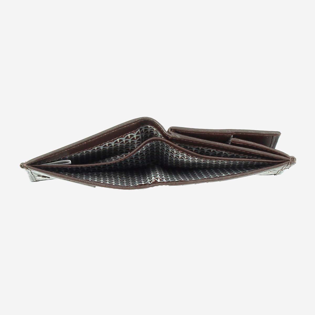 NUVOLA PELLE Small Unique Leather Wallet  - Dark Brown