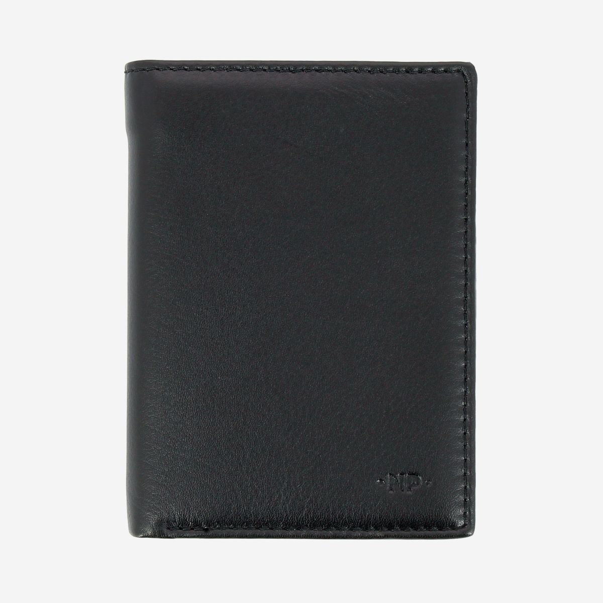 NUVOLA PELLE Mens Vertical Wallet With Coin Pocket - Black