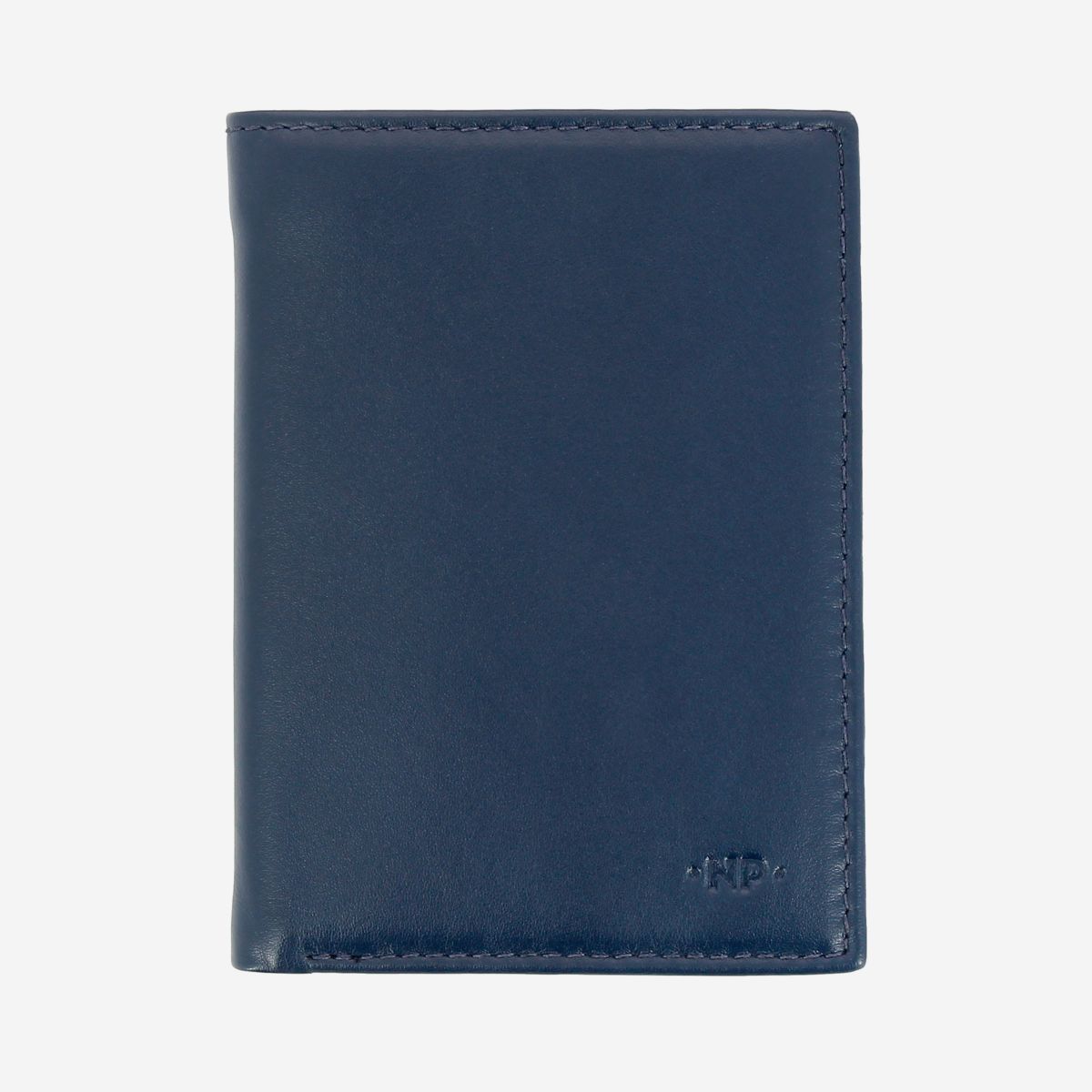 NUVOLA PELLE Mens Vertical Wallet With Coin Pocket - Blue