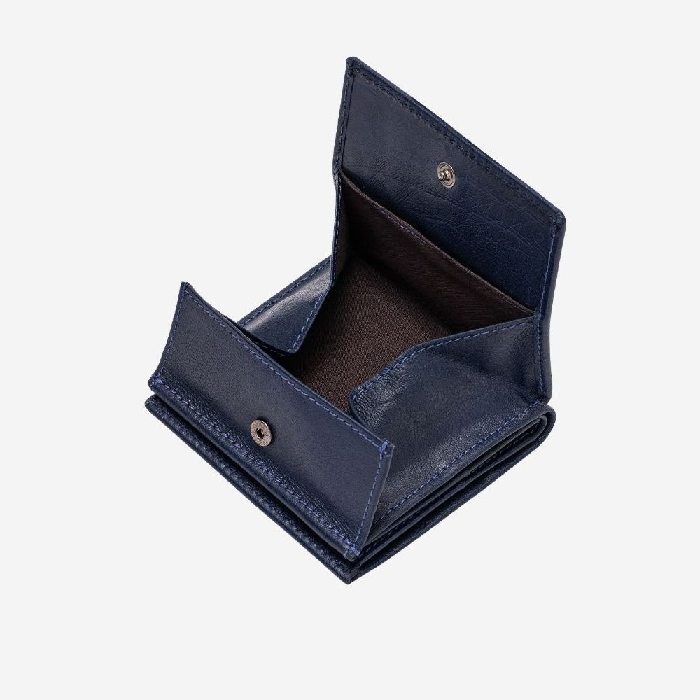 DuDu Small Unique Leather Wallet  - Blue