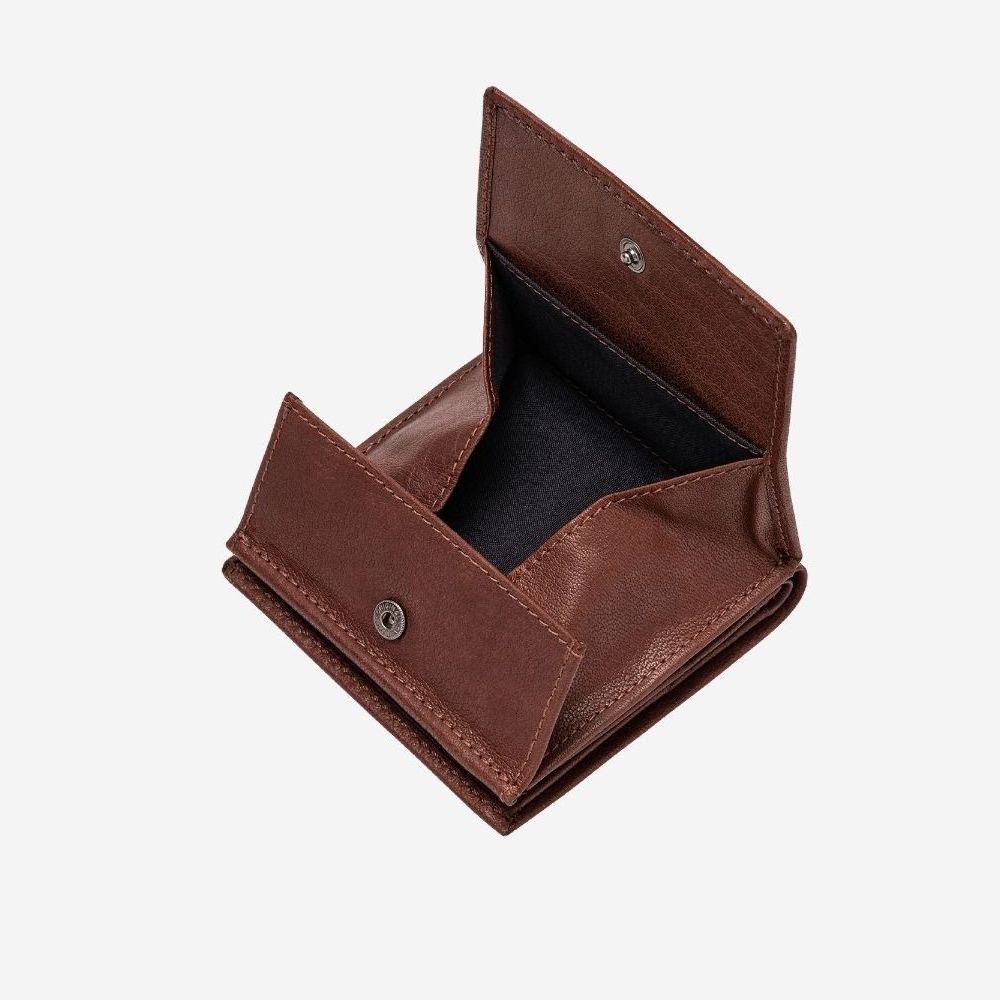 Small Unique Leather Wallet  - Brown