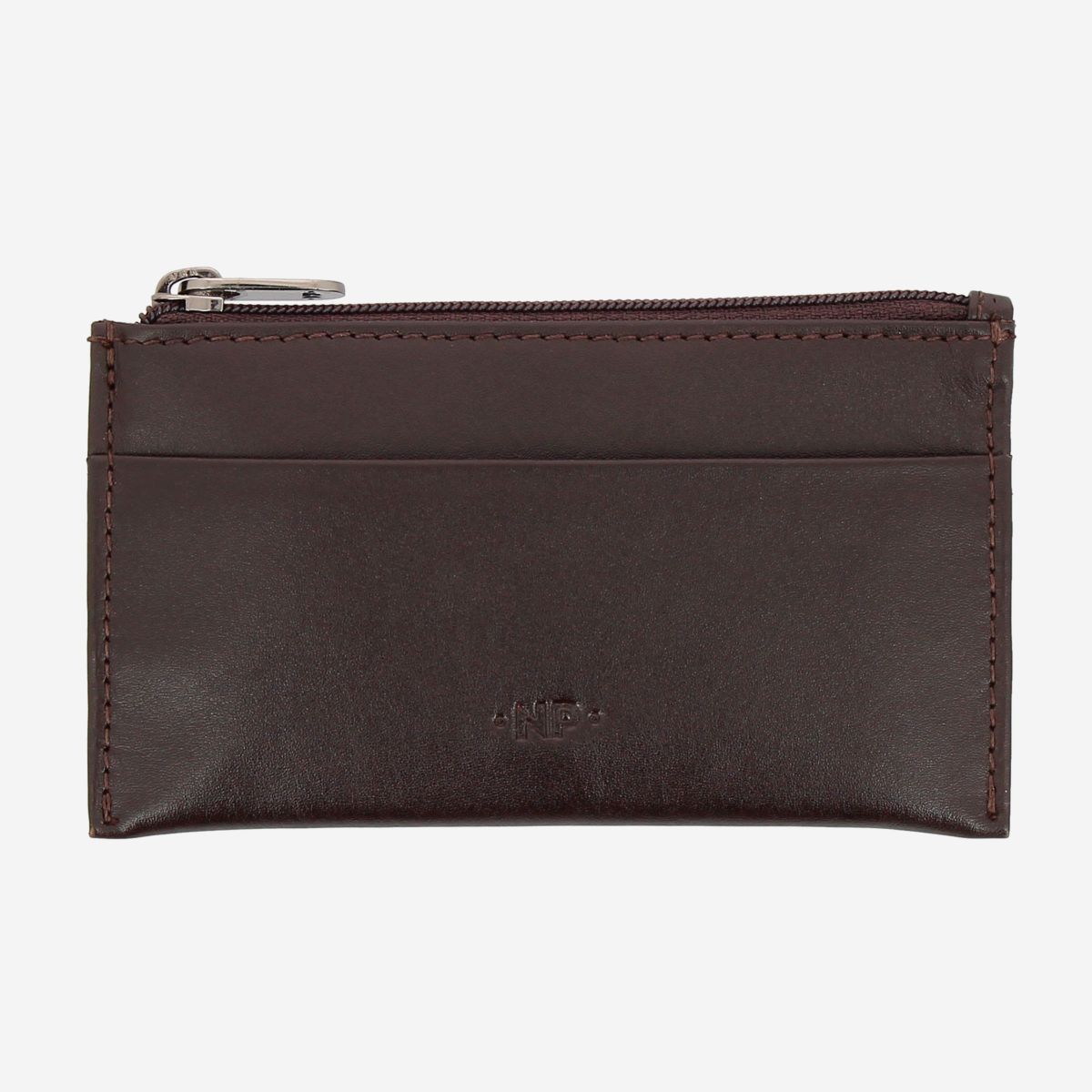 NUVOLA PELLE Leather Coin Purse - Dark Brown