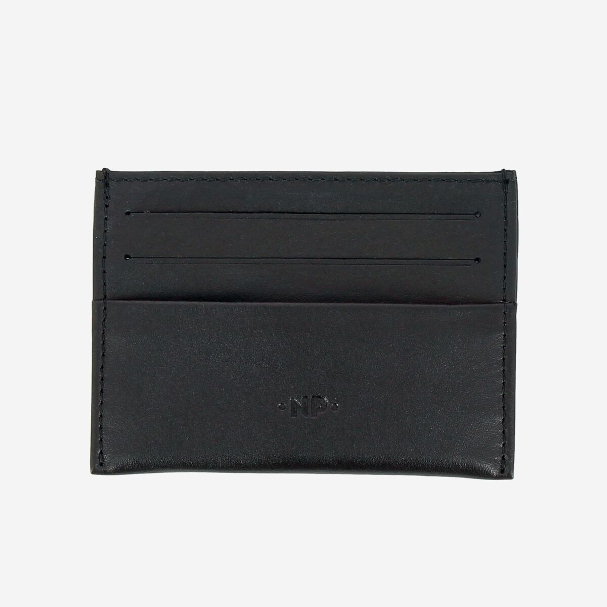 NUVOLA PELLE Minimalist leather credit card wallet - Black