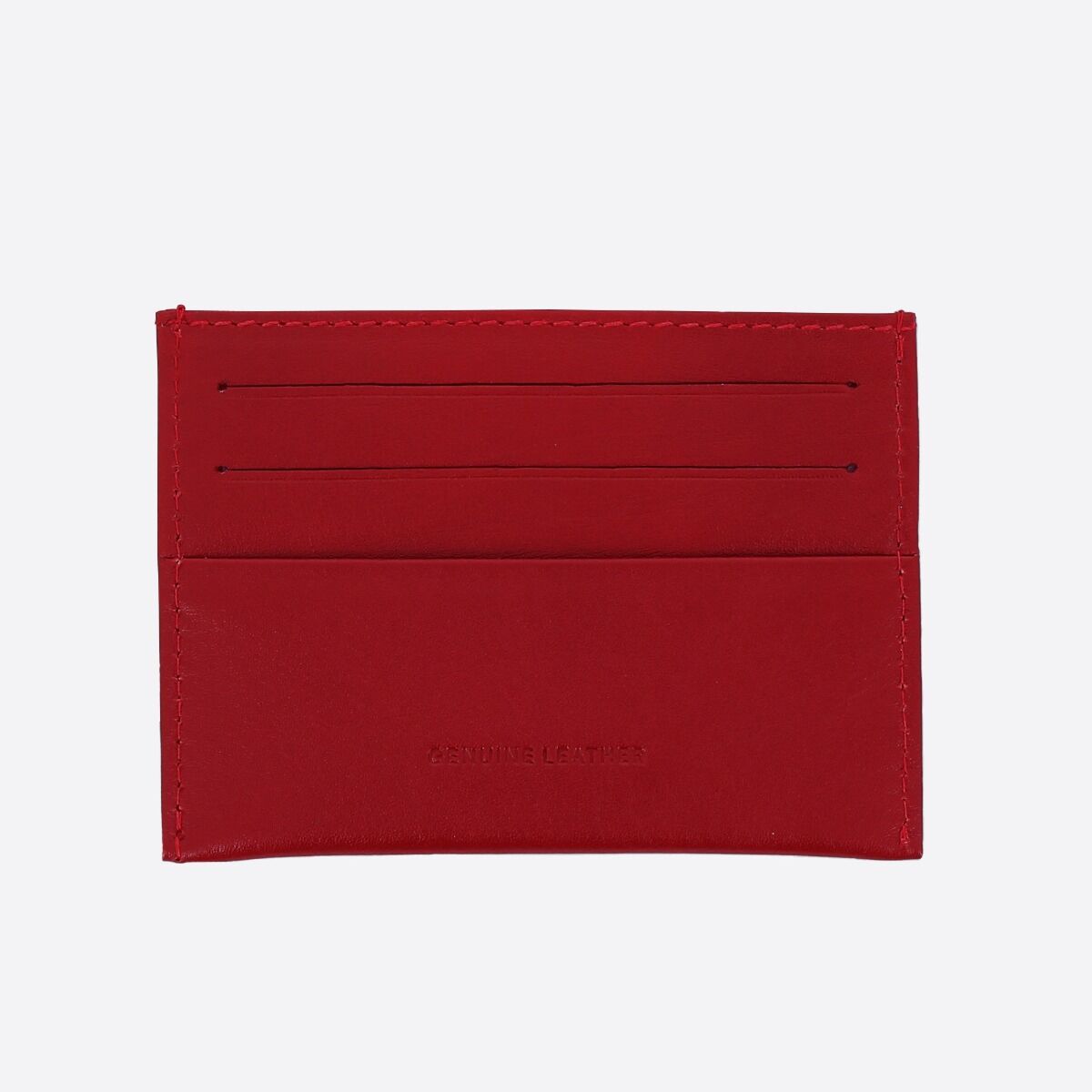 NUVOLA PELLE Minimalist leather credit card wallet - Red