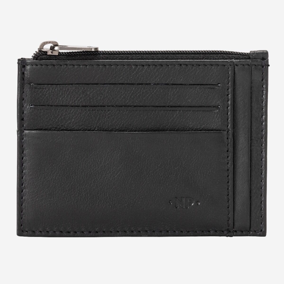 Slim Leather Credit Card Wallet - Black
