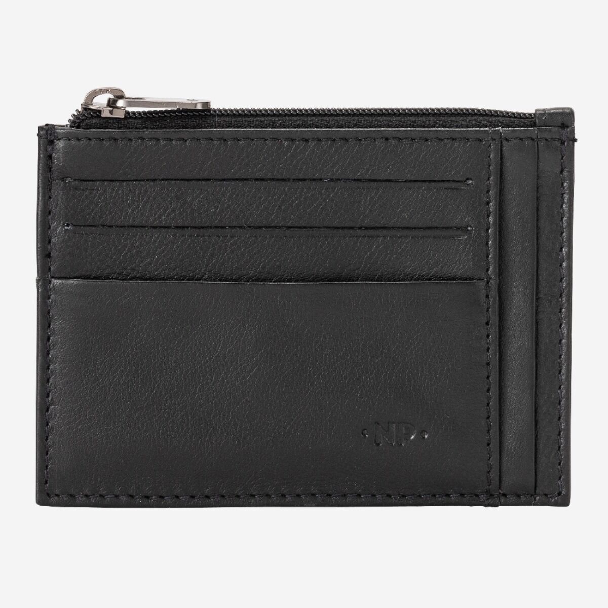 NUVOLA PELLE Slim Leather Credit Card Wallet - Black