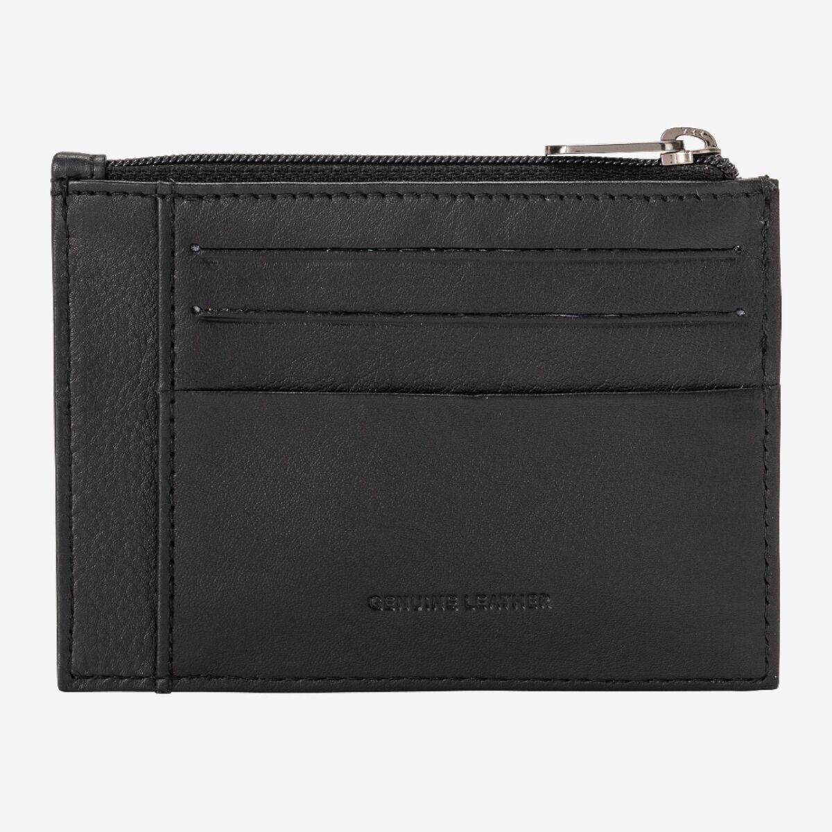 NUVOLA PELLE Slim Leather Credit Card Wallet - Black