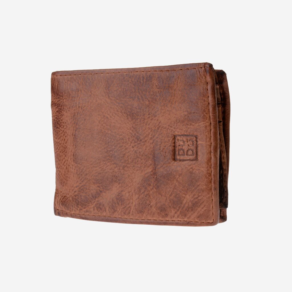 Brown Leather Wallet, Extra Slim, Antique Finish