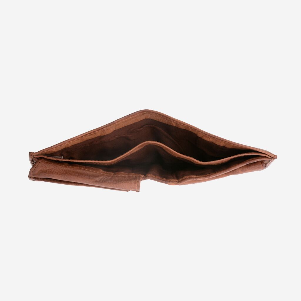 DuDu Mans hand-made soft natural high quality leather wallet - Onyx Brown